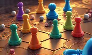 Thumbnail image for a Community Game Night event centered around Clockwork City Chronicles, depicting stylized game pieces or avatars engaged in a friendly strategic battle on a clockwork-themed board, suggesting fun group gameplay.
